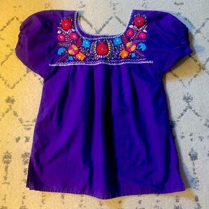 Hand Stitched Embroidered Floral Top